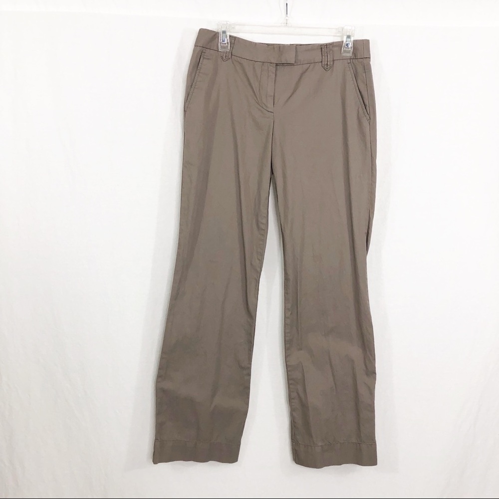 J Crew Broken In Chino City Fit Slacks Pants, Size 4 Regular, Taupe